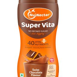 NuNectar Super Vita Nutrition Drink for Kids Swiss Chocolate flavour 500 Gm-image-3