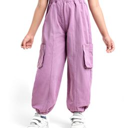Little Kangaroos Textile Knit Full Length Solid Colour Lounge Pant - Lilac-image-37