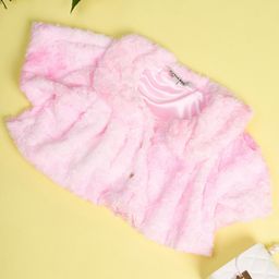 Stylo Bug Half Sleeves Fur Detailed Solid Shrug - Pink-image-65