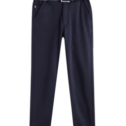 CAVIO Lycra Solid Trousers With Belt - Navy Blue-image-59