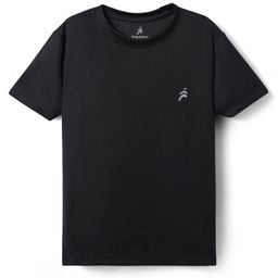 Pine Active Knit Half Sleeves Solid T-Shirt - Black-18