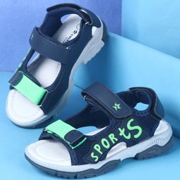 Cute Walk by Babyhug Velcro Closure Sports Printed Sandals - Navy Blue-picture-49