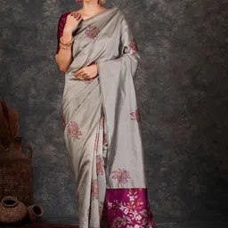 sareyavella Ethnic Motifs Zari Banarasi Saree-image-43