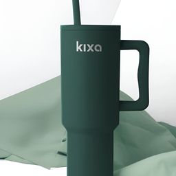 Kixa Green Single Stainless Steel Solid Double Wall Vacuum Water Bottle-11