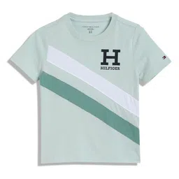 Tommy Hilfiger Boys Striped Round Neck Cotton T-shirt-image-83