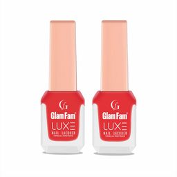 Glam Fam Set Of 2 Luxe Nail Lacquer- 12 ml Each- Shade- 2 & 4-10