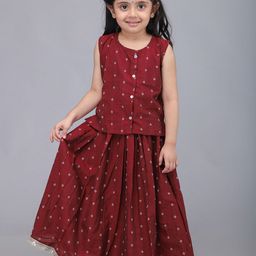 Biglilpeople Girls Printed Ready to Wear Lehenga &-35
