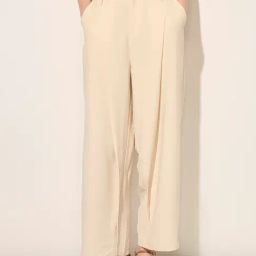 Only Beige Polyester Solid High Rise Pants-picture-15