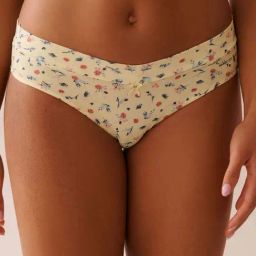 La Vie En Rose Yellow Cotton Floral Print Panties-picture-22