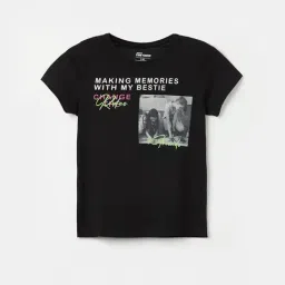 Fame Forever by Lifestyle Kids Black Printed Regular Fit T-Shirt-picture-15