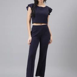 Latin Quarters Navy Crop Top With Pants-picture-30