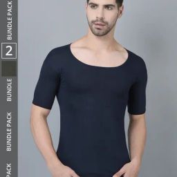 Dollar Lehar Assorted Cotton Regular Fit Vest - Pack Of 2-15