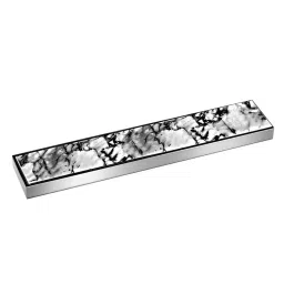Sanjay Chilly Tile Insert Shower Drain Channel Silver Center Hole 100 x 450 mm, SCDTD-CH-450-image-90