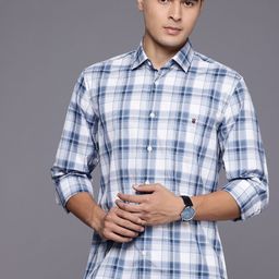 Louis Philippe Sport Slim Fit Checked Pure Cotton Casual Shirt-image-30