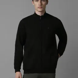 Louis Philippe Black Cotton Regular Fit Sweatshirt-picture-4