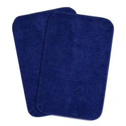 Saral Home Blue Microfibre 1041 GSM Bath Mats - Set of 2-image-72