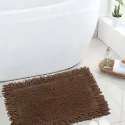 Saral Home Brown Cotton Bath Mat 40X60 cm-image-8