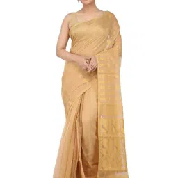 Pinkloom Beige Woven Jamdani Saree-picture-27