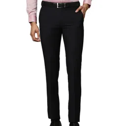 Raymond Navy Checks Trousers-image-39