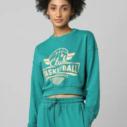 Only Green Printed Sweatshirt-image-24