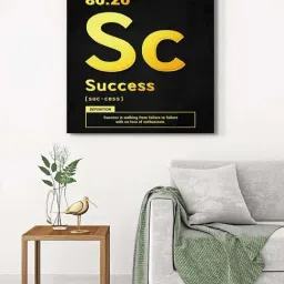 999Store Black & Golden Canvas Inspirational Success Definition Wrapped Painting-image-95