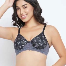 Clovia Grey Printed T-Shirt Bra-picture-23
