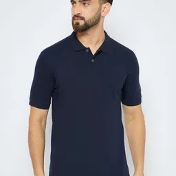 AXMANN Men Solid Polo Collar Cotton T-shirt-picture-43