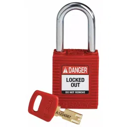 BRADY Lockout Padlock with 1 Key Nylon Red, 55JY86-picture-30