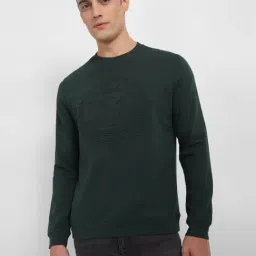 Allen Solly Green Cotton Regular Fit Printed Sweatshirt-picture-12