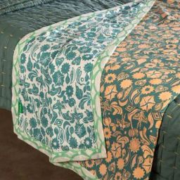 Freedom Tree Creatures Of The Night Pure Cotton Blue Coral Double Dohar-52