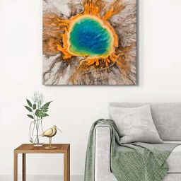 999Store Brown Canvas Geothermal Spring Wrapped Painting-22