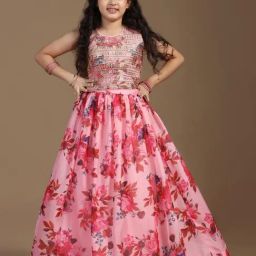 Fashion Dream Girls Peach Embellished Choli and Lehenga-picture-48