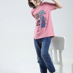 Monte Carlo Boys Pink Printed Regular Fit T-Shirt-image-70