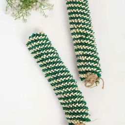 Fabindia Home Khus Green Natural Fibre Palmleaf Toran - Set of 2-image-22