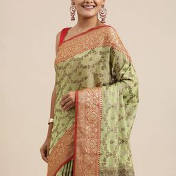 ISHIKA FAB Woven Design Zari Traditional Banarasi Saree-image-93