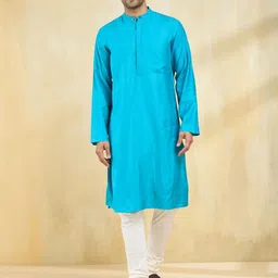Fabindia Solid Mandarin Collar Straight Kurta-picture-8