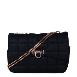 Carlton London Black Quilted Medium Sling Handbag-34