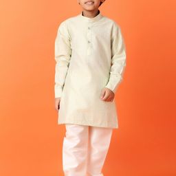 V-Mart Boys Regular Dupion Silk Kurta with Pyjamas-picture-14