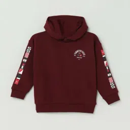 Tommy Hilfiger Kids Deep Rouge Embroidered Full Sleeves Hoodie-picture-17