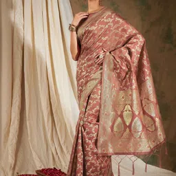 HERE&NOW Woven Design Zari Banarasi Saree-picture-38