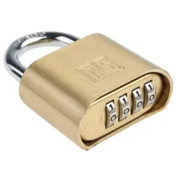 RS PRO Combination Weatherproof Brass Combination Padlock, 7 mm Shackle, 53 mm Body Model No 8274414 image 3