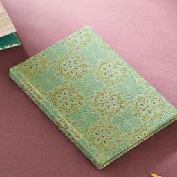 Fabindia Home Green Paper Printed Sarkhaab Notebook-image-90
