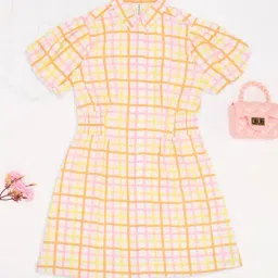 Pantaloons Junior Bright White Multicoloured Dress-image-67