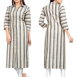 MANTRA DESIGNER Women White Khadi Kurtas-picture-1