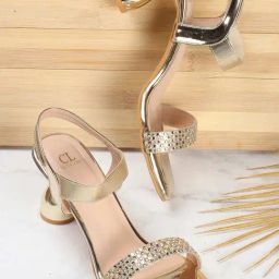 Carlton London Women's Gold Ankle Strap Sandals-image-21