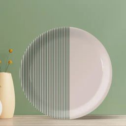 Nestroots English Geometric Printed Multicolor Porcelain Wall Plate-6