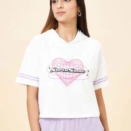 Coolsters by Pantaloons Girls Bright White Printed T-Shirts-picture-39