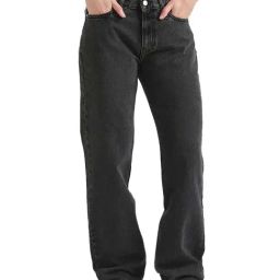 Calvin Klein Jeans Straight Denim Black Dark Rinse Mid Rise Jeans-image-87