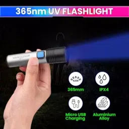 amicivision UV Flashlight 365 nm 2 Hours Run Time with 4 Modes Aluminum image 2