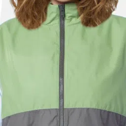 Only Green & Grey Color-Block Jacket image 5